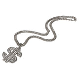 Dollar Sign Necklace Silver 30" (1 DZ)