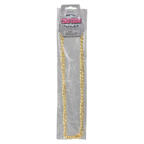 Metal Curb Chain Necklace (1 DZ)