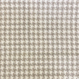 Jonah Houndstooth Linen Look Polyester Acrylic Wool Fabric - Beige, Gray, Black Houndstooth, 57" Width (1 Yard)