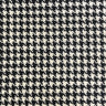 Jonah Houndstooth Linen Look Polyester Acrylic Wool Fabric - Beige, Gray, Black Houndstooth, 57" Width (1 Yard)