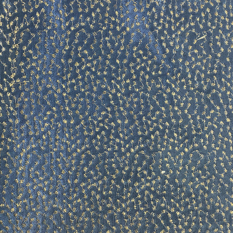 Jordana Embroidered Dotted Velvet Fabric - Ivory, Pewter, Ocean, Peacock, 55" Width (1 Yard)