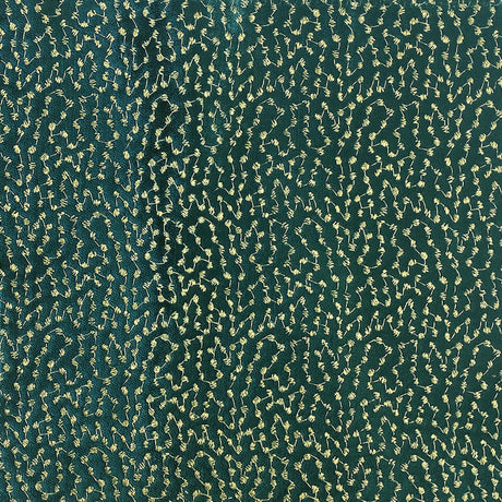 Jordana Embroidered Dotted Velvet Fabric - Ivory, Pewter, Ocean, Peacock, 55" Width (1 Yard)
