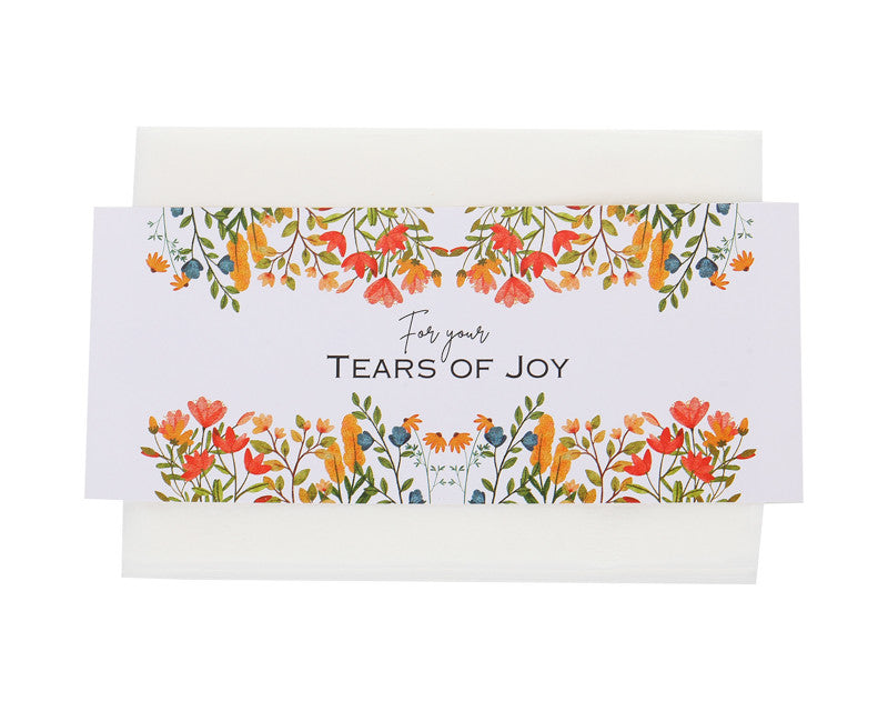 Tears of Joy Tissue Sleeves Wild Flowers Wedding Banderoles 50pcs