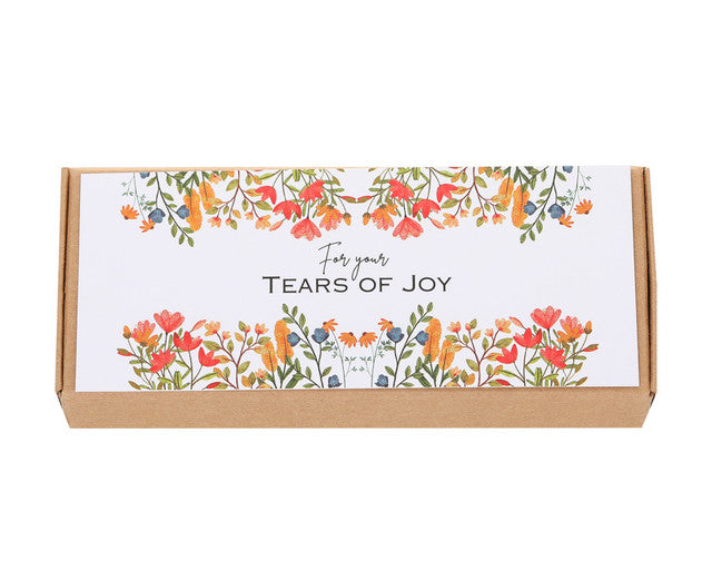 Tears of Joy Tissue Sleeves Wild Flowers Wedding Banderoles 50pcs