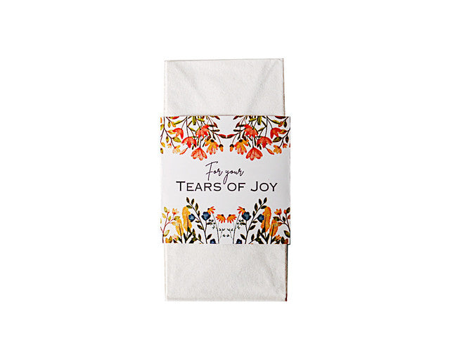 Tears of Joy Tissue Sleeves Wild Flowers Wedding Banderoles 50pcs