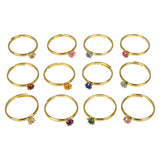 Birthstone Rings With Display Stand (1 DZ)