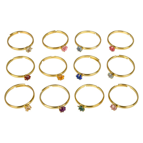 Birthstone Rings With Display Stand (1 DZ)