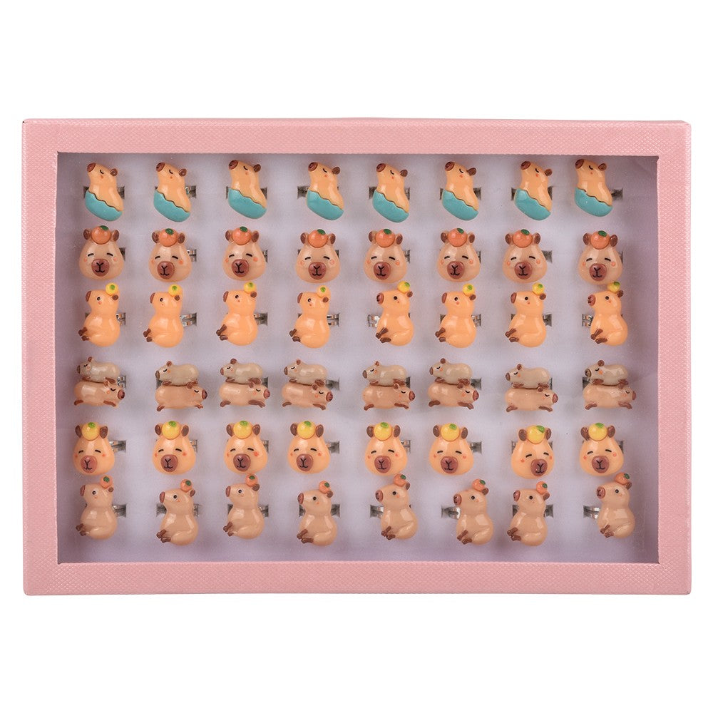 Capybara Plastic Rings 1"