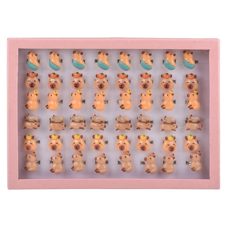 Capybara Plastic Rings 1"