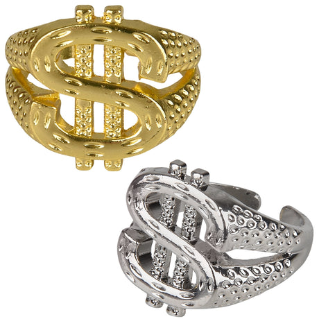 Bling Dollar Sign Ring (24 Pc Display)