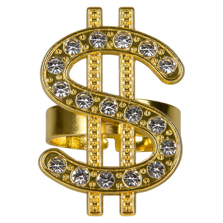Dollar Sign Ring 1.25" (24 Pc Display)