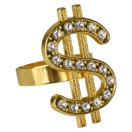 Dollar Sign Ring 1.25" (24 Pc Display)