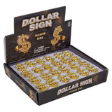 Dollar Sign Ring 1.25" (24 Pc Display)