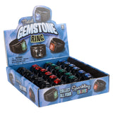 Metal Gemstone Rings (24 Pc Display)