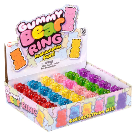 Yummy Bear Ring Display (24 PC)