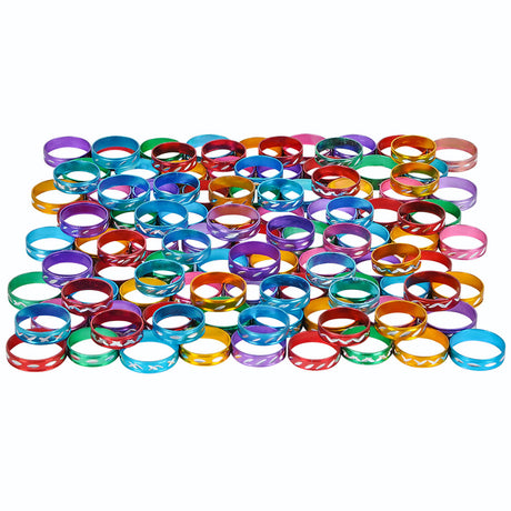 Laser Sparkle Ring .75" (144 Pc Poly Bag)