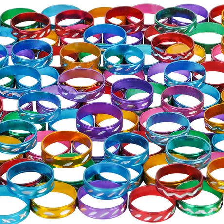 Laser Sparkle Ring .75" (144 Pc Poly Bag)