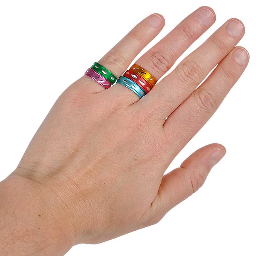 Laser Sparkle Ring .75" (144 Pc Poly Bag)