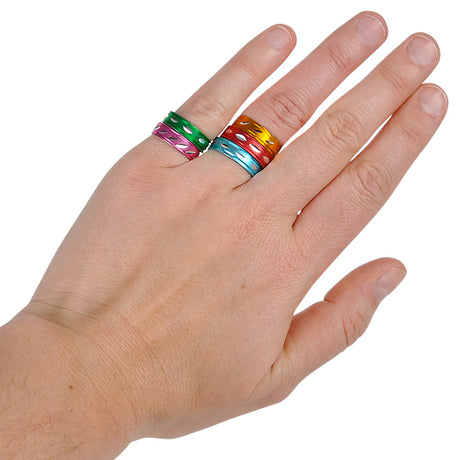 Laser Sparkle Ring .75" (144 Pc Poly Bag)