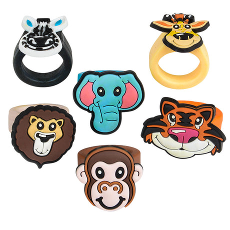 Zoo Animal Rubber Ring 1" (1 DZ)