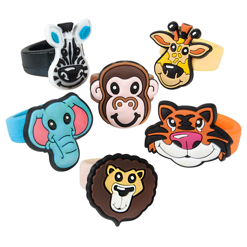 Zoo Animal Rubber Ring 1" (1 DZ)