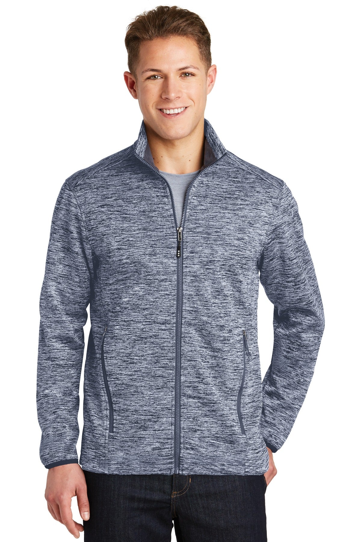 Sport-Tek® PosiCharge® Electric Heather Soft Shell Jacket.