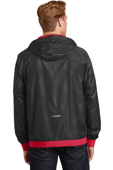 Sport-Tek® Embossed Hooded Wind Jacket