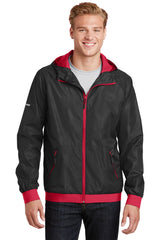 Sport-Tek® Embossed Hooded Wind Jacket