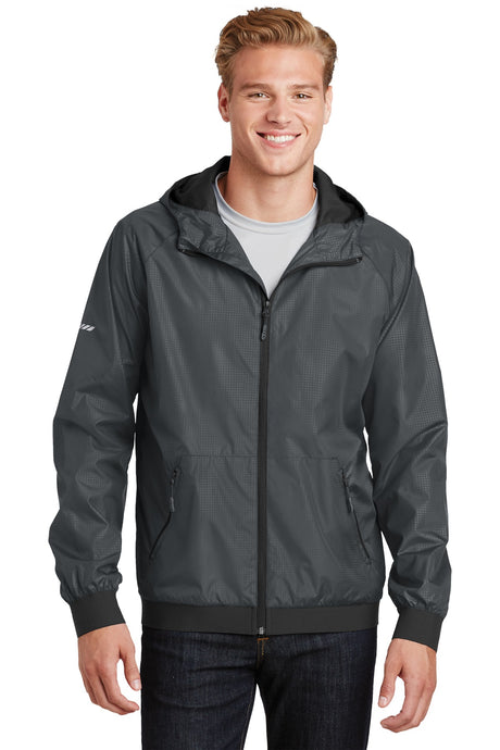 Sport-Tek® Embossed Hooded Wind Jacket