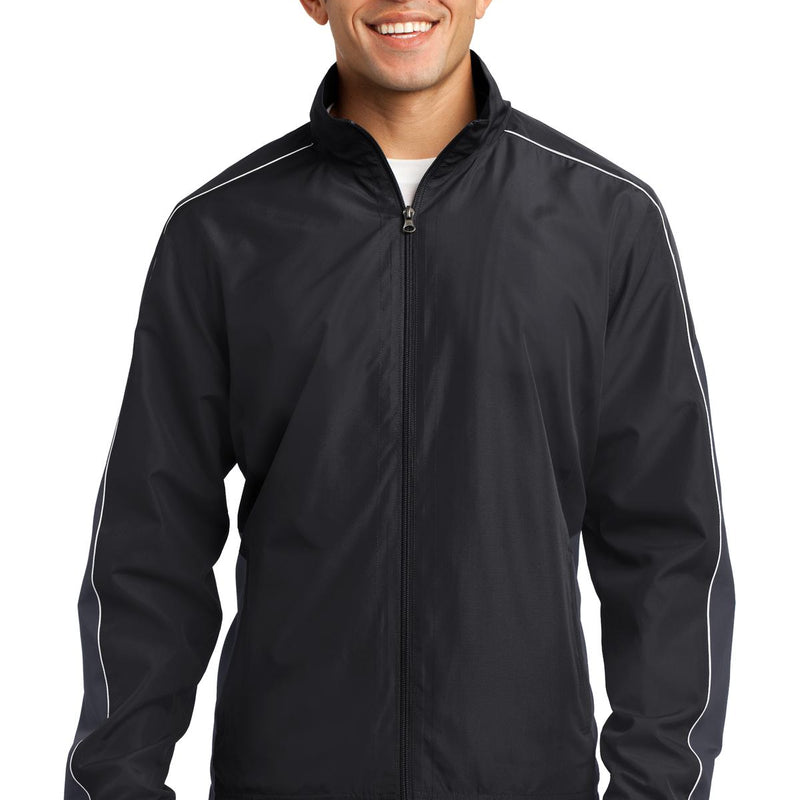 Sport-Tek® Piped Colorblock Wind Jacket.