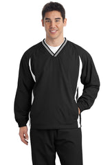 DISCONTINUED Sport-Tek® Tall Tipped V-Neck Raglan Wind Shirt