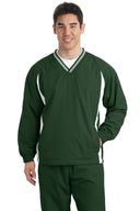 Sport-Tek® Tall Tipped V-Neck Raglan Wind Shirt