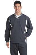 Sport-Tek® Tall Tipped V-Neck Raglan Wind Shirt