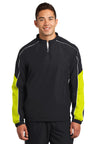 DISCONTINUED Sport-Tek® Piped Colorblock 1/4-Zip Wind Shirt.