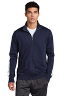 Men's Sport-Tek ® Tricot Sleeve Stripe Track Jacket
