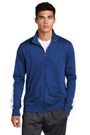 Men's Sport-Tek ® Tricot Sleeve Stripe Track Jacket