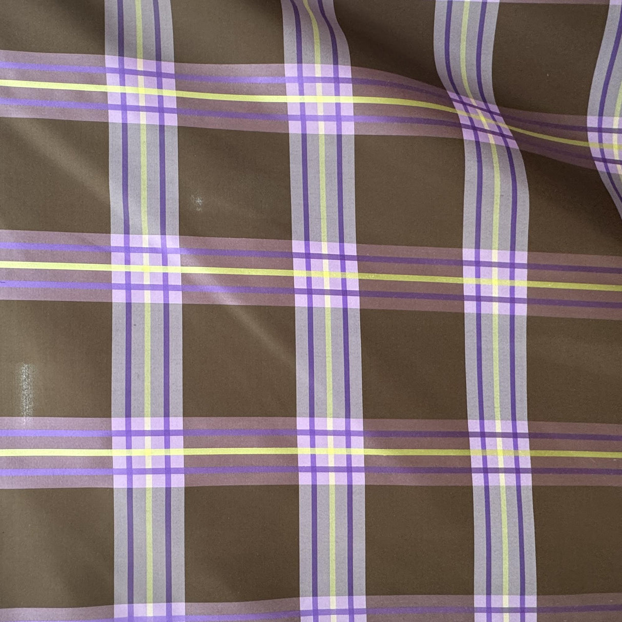Julian Silk Fabric - Small Square Multicolored Stripe, 54" Width (1 Yard)