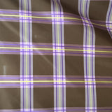 Julian Silk Fabric - Small Square Multicolored Stripe, 54" Width (1 Yard)