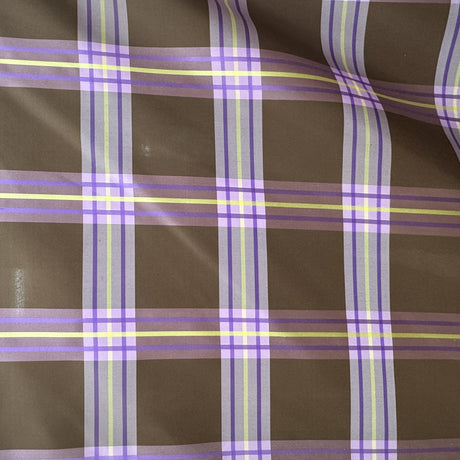 Julian Silk Fabric - Small Square Multicolored Stripe, 54" Width (1 Yard)