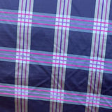 Julian Silk Fabric - Small Square Multicolored Stripe, 54" Width (1 Yard)
