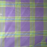 Julian Silk Fabric - Small Square Multicolored Stripe, 54" Width (1 Yard)