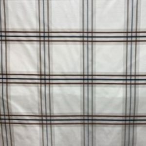 Julian Silk Fabric - Small Square Multicolored Stripe, 54" Width (1 Yard)
