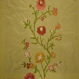 Juliet Floral Embroidered Silk Fabric - Biscuit, Bluebell, Sage, Wine, Spice, 54" Width (1 Yard)