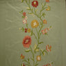 Juliet Floral Embroidered Silk Fabric - Biscuit, Bluebell, Sage, Wine, Spice, 54" Width (1 Yard)