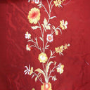Juliet Floral Embroidered Silk Fabric - Biscuit, Bluebell, Sage, Wine, Spice, 54" Width (1 Yard)