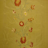 Juliet Floral Embroidered Silk Fabric - Biscuit, Bluebell, Sage, Wine, Spice, 54" Width (1 Yard)