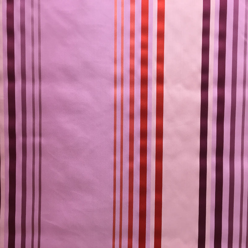 Justin Silk Fabric - Shiny Multicolored Stripe, 54" Width (1 Yard)