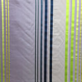 Justin Silk Fabric - Shiny Multicolored Stripe, 54" Width (1 Yard)