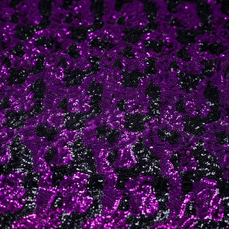 Jackie Mesh Sequin Polyester Spandex Fabric - Sequin Embroidered Mesh, Blue Moon, 58/56" Cut Width, 50" Usable Width, 1 Yard