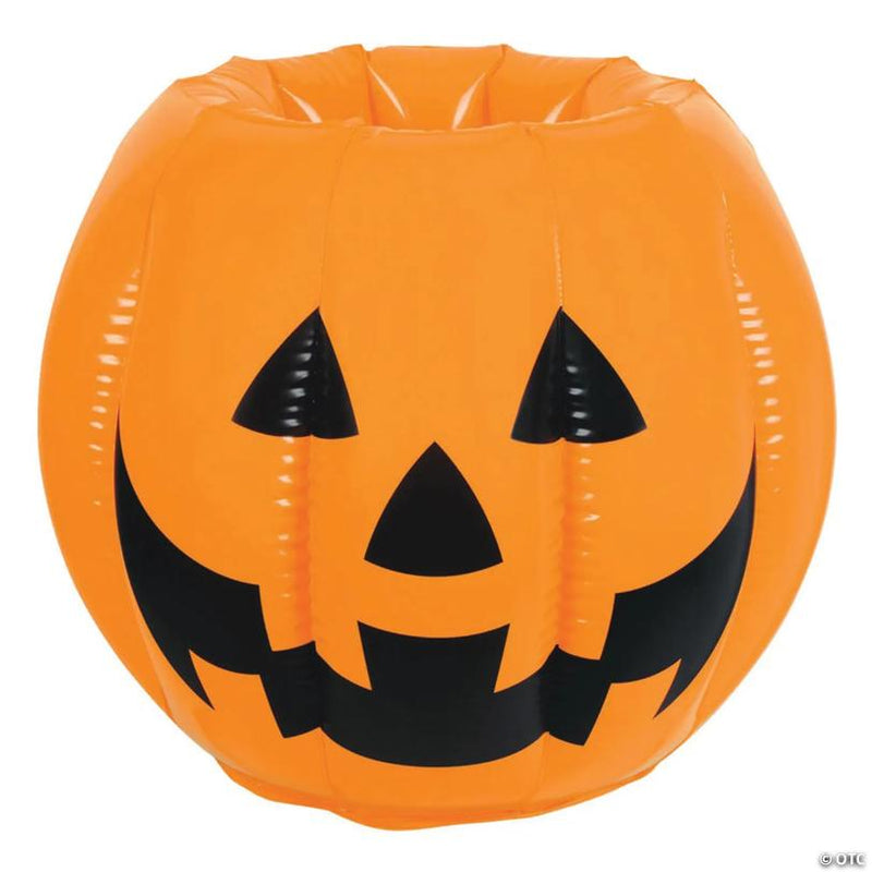 RADYAN Jack-o'-Lantern Inflatable Cooler for Halloween Parties and Decor shown in a clear product image